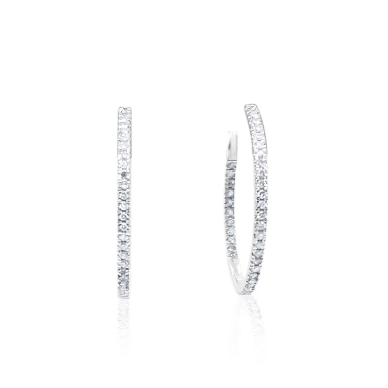 14kt White Gold Diamond Earrings sold by Meira T