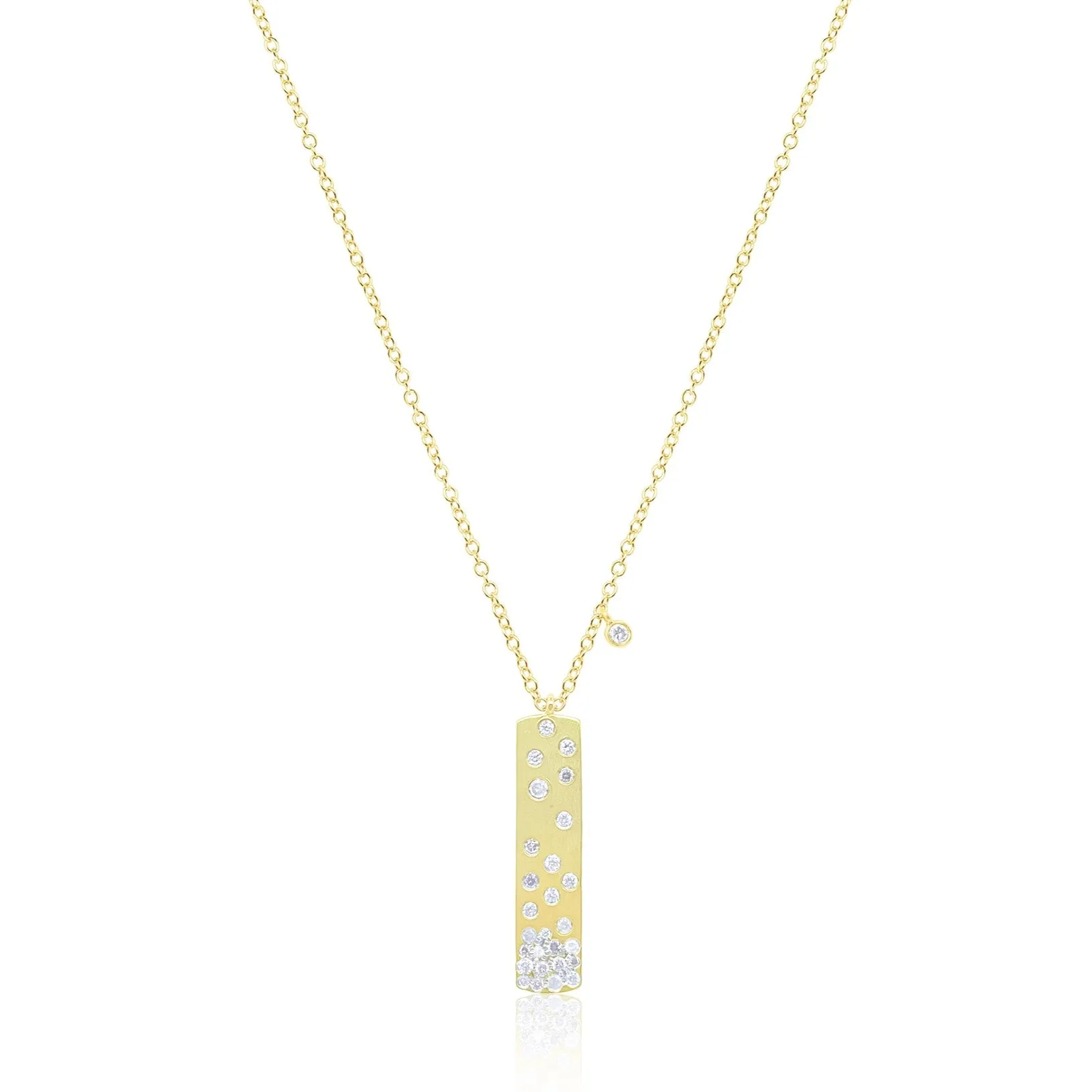 Yellow Gold Bar Necklace sold by Meira T