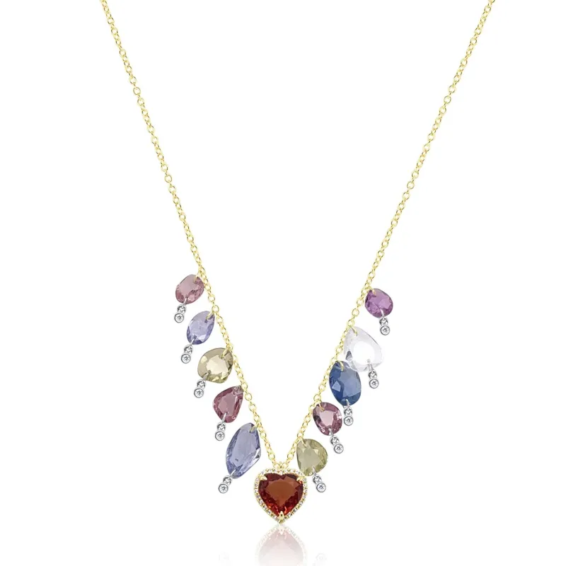 Rainbow Heart Necklace sold by Meira T