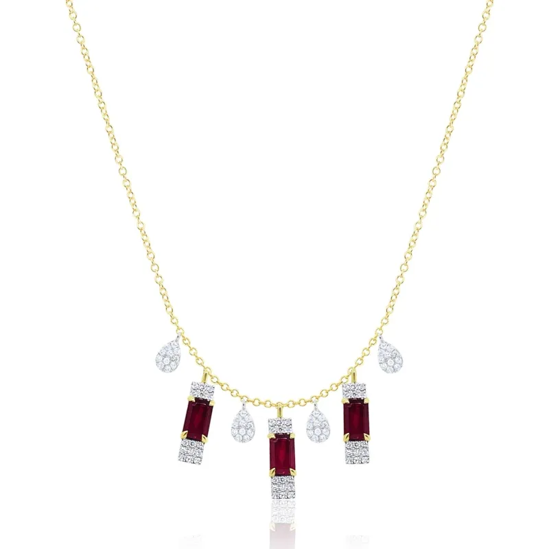 Trio Ruby Necklace sold by Meira T