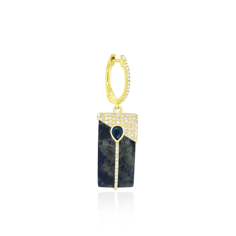 14kt Yellow Gold Diamond and Sodalite Charm sold by Meira T