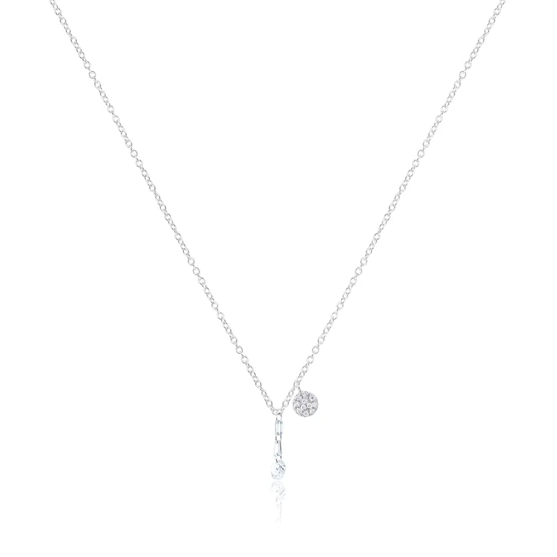 Delicate Diamond Drop Necklace sold by Meira T