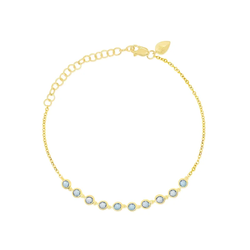 14kt Yellow Gold Blue Topaz Bracelet sold by Meira T