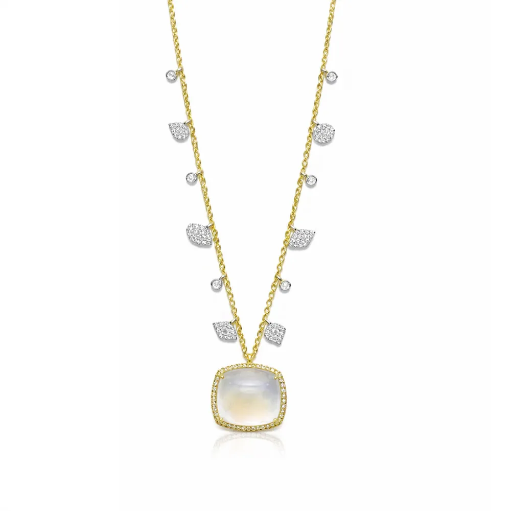 Moonstone Multicharm Necklace sold by Meira T