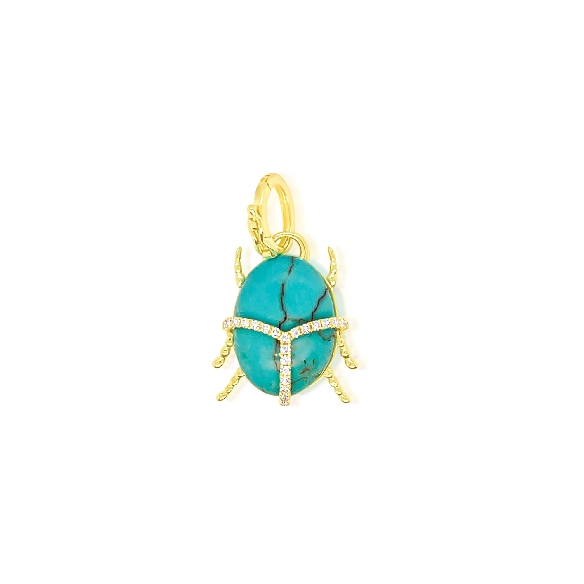 Scarab Turquoise and Diamond Charm sold by Meira T
