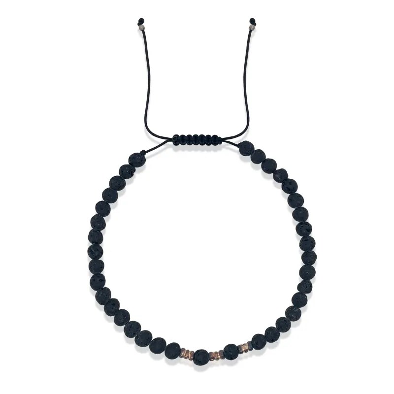 Lava Stone Bead Bracelet made by Meira T