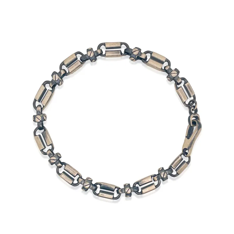Interlocking Oval Link Bracelet made by Meira T