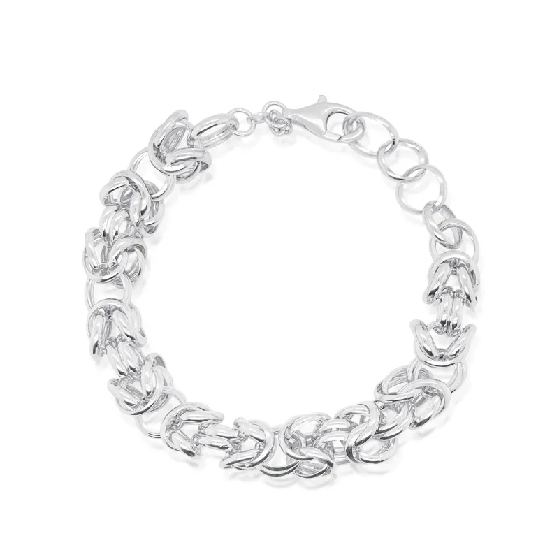 Silver Interlocking Rings Bracelet made by Meira T