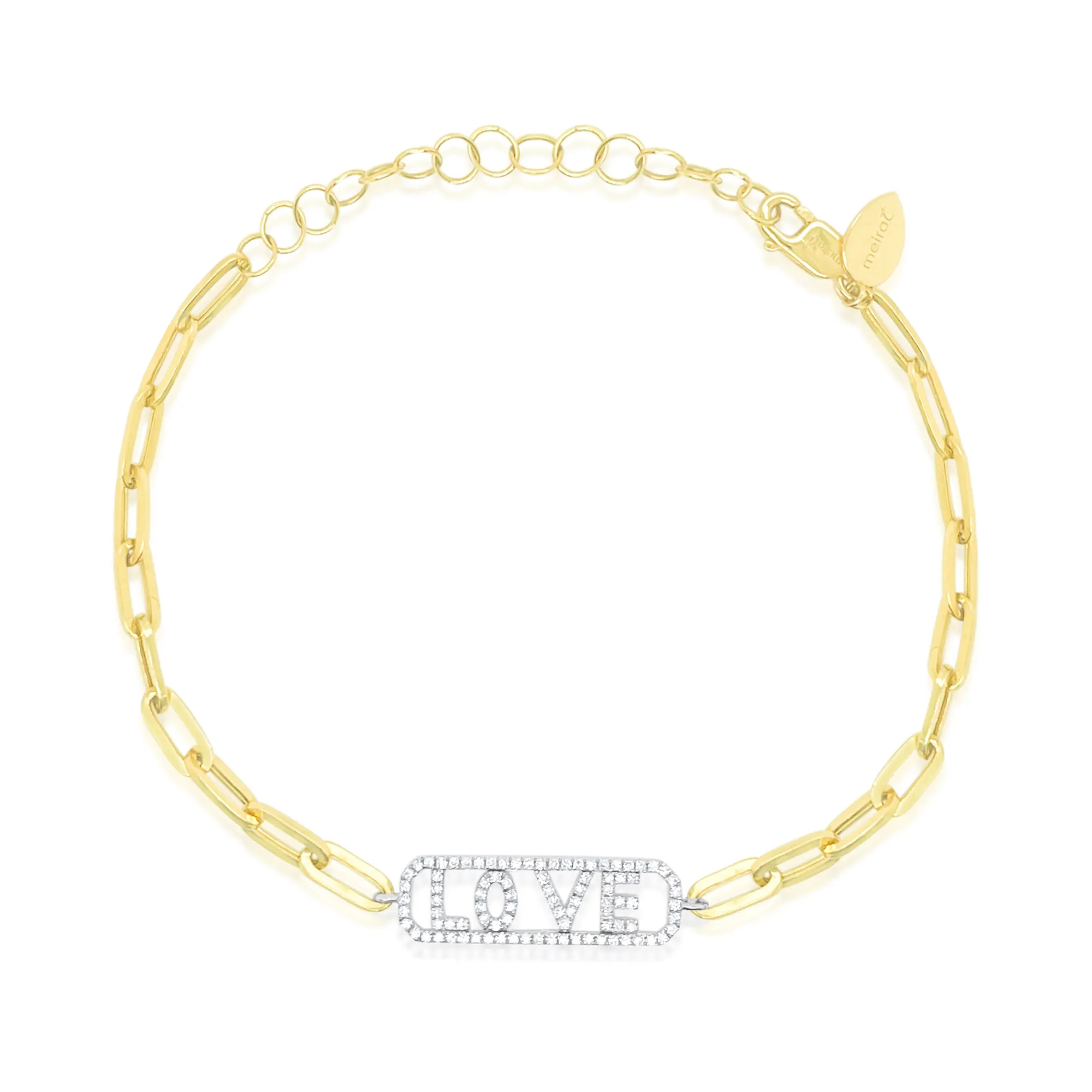 LOVE Paperclip Bracelet sold by Meira T
