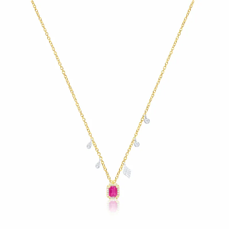 Pink Sapphire Necklace made by Meira T