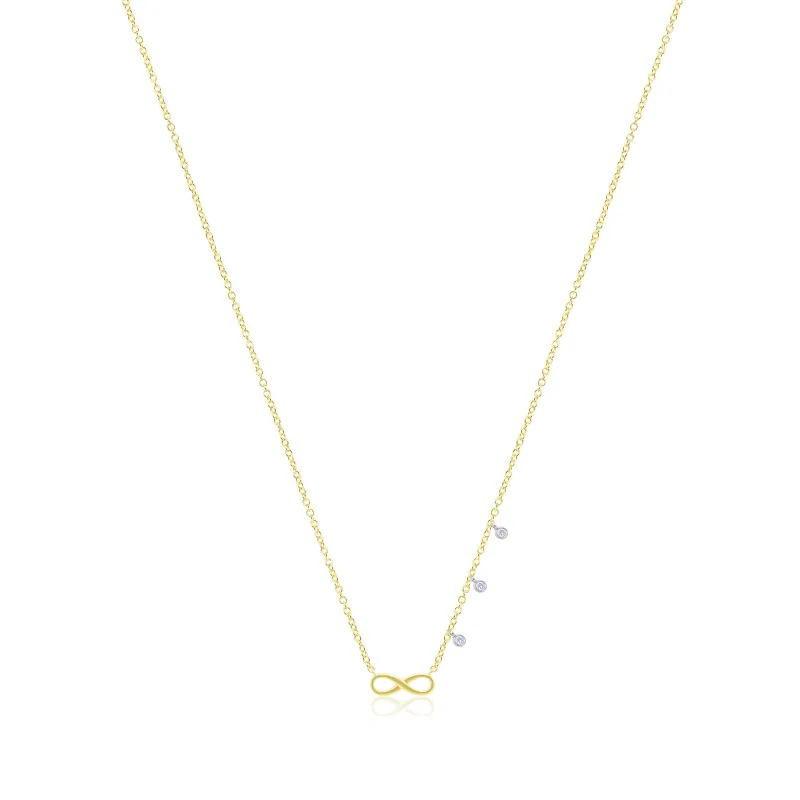 Yellow Gold Eternity Necklace made by Meira T