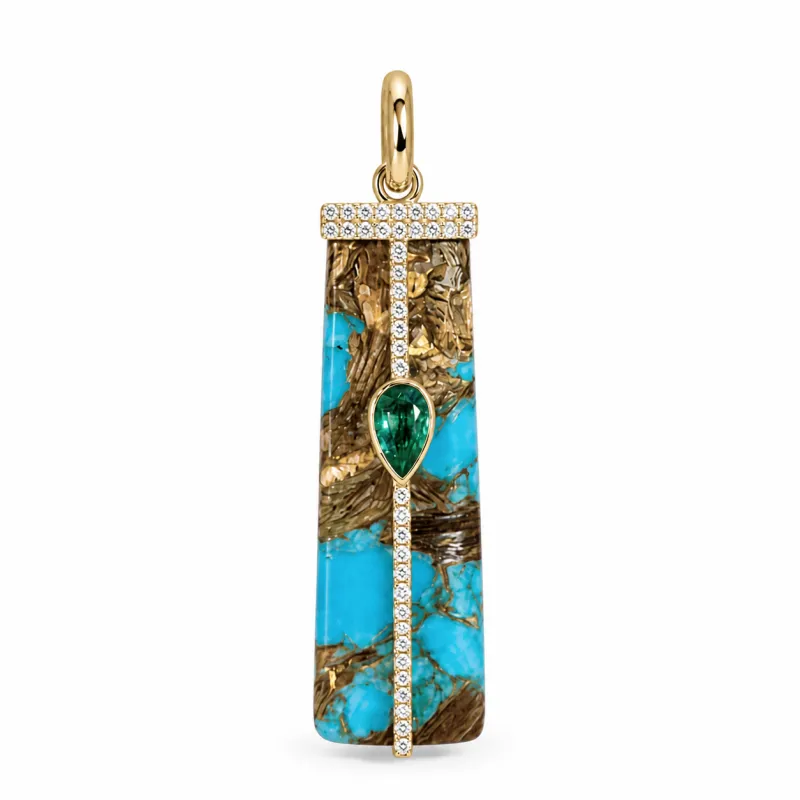 Layer #4: Turquoise and Emerald Charm: AA945562 made by Meira T