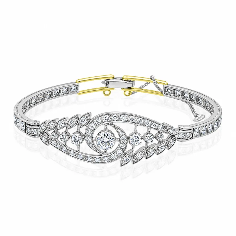 Antique Diamond Bracelet made by Meira T