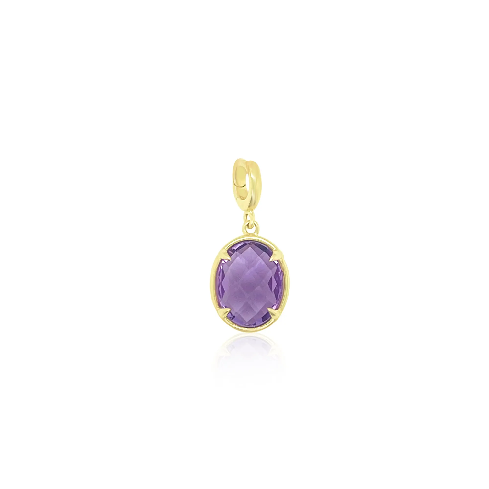 14kt Yellow Gold Amethyst Charm sold by Meira T