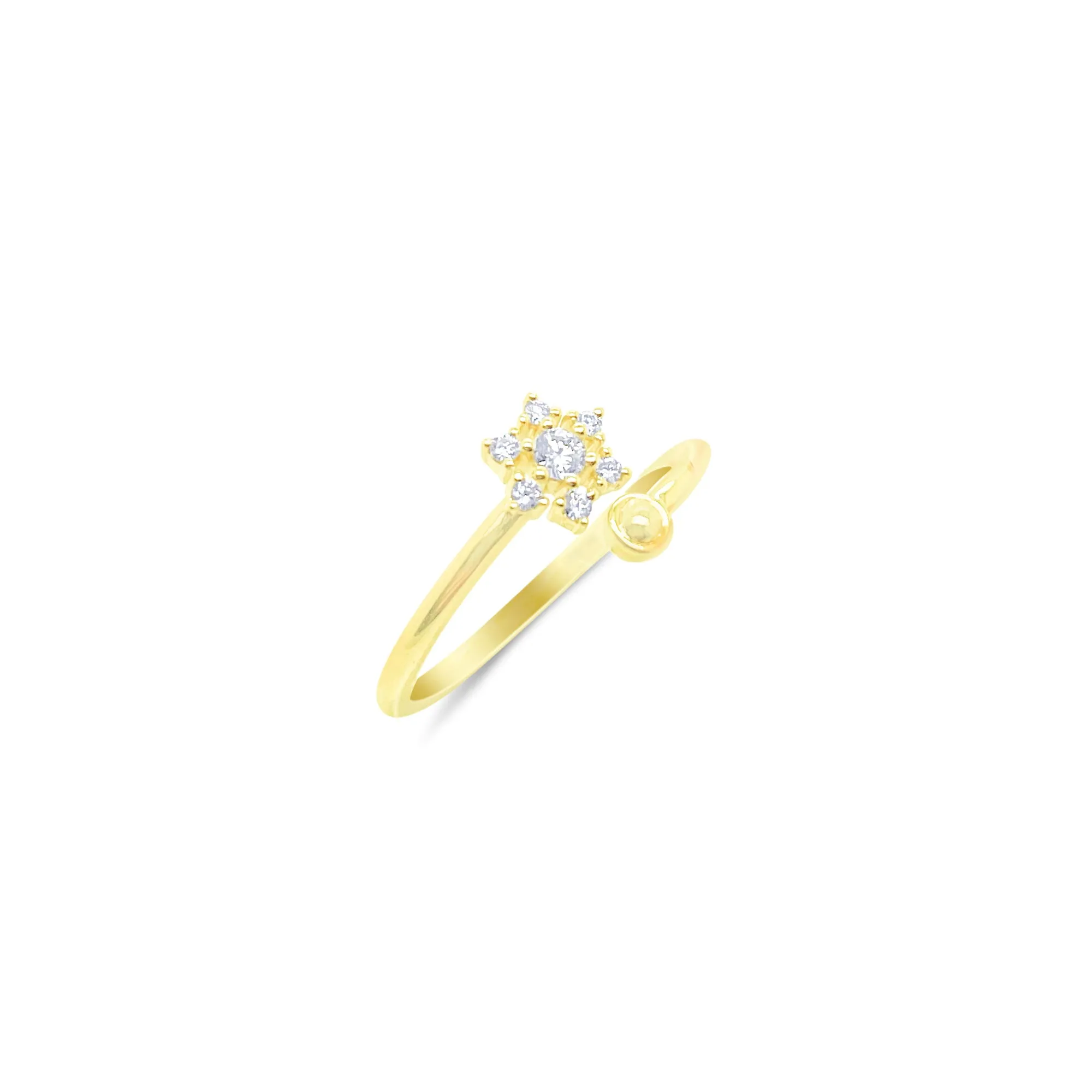 Yellow Gold Diamond Star Ring sold by Meira T