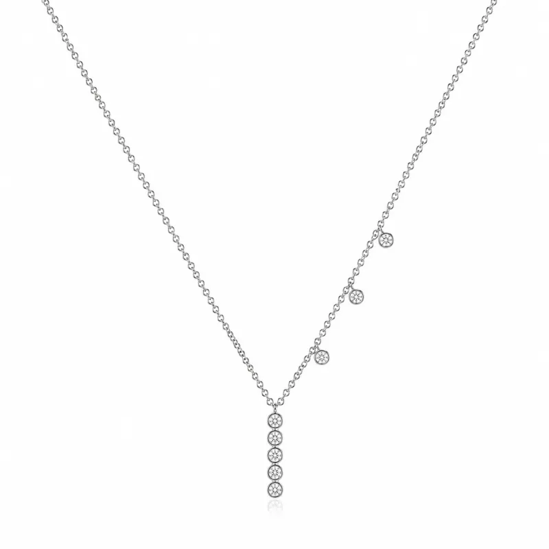 White Gold Diamond Necklace made by Meira T