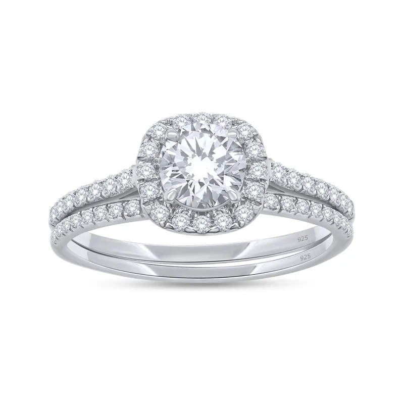 Silver and Lab Grown Diamond Ring made by Meira T