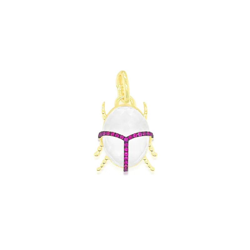 White Topaz and Ruby made by Meira T