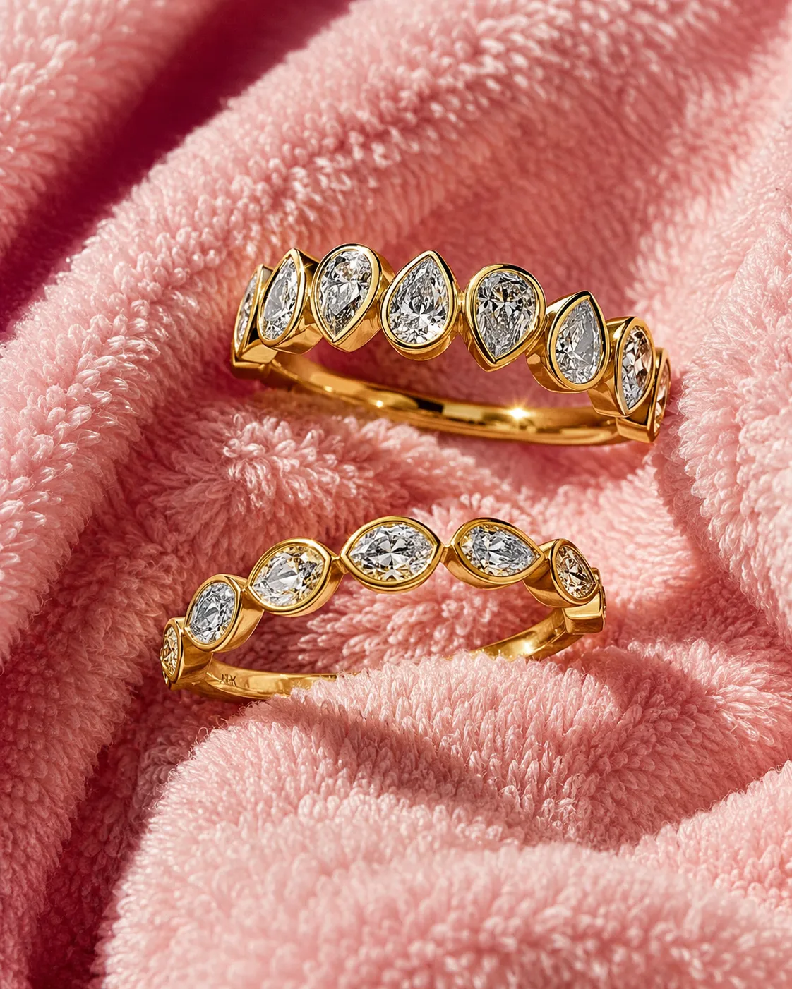 Lab Grown 14k Pear Cut Wrapped Ring sold by Meira T product image thumbnail 2