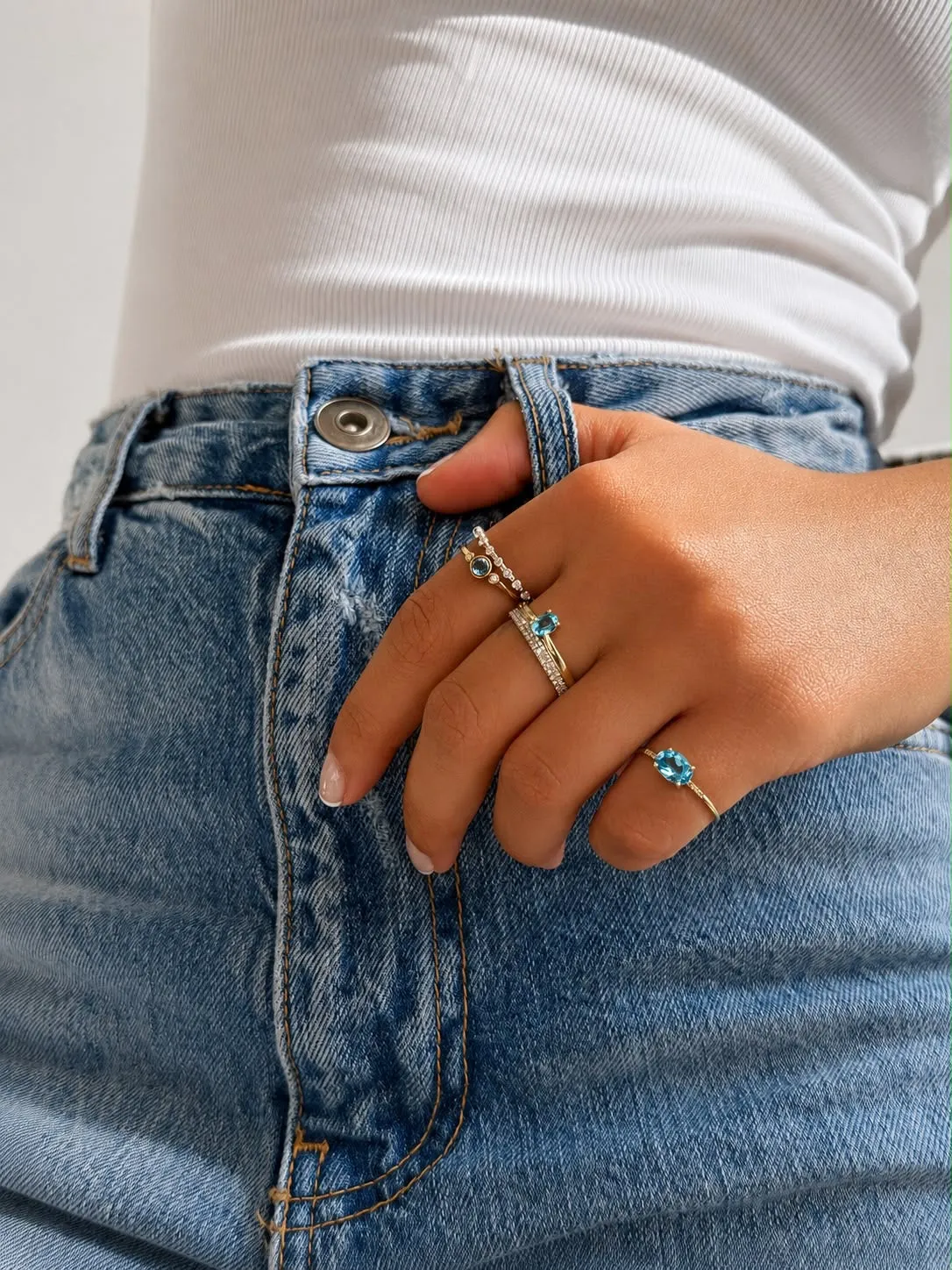 Blue Topaz Oval Ring sold by Meira T product image thumbnail 2