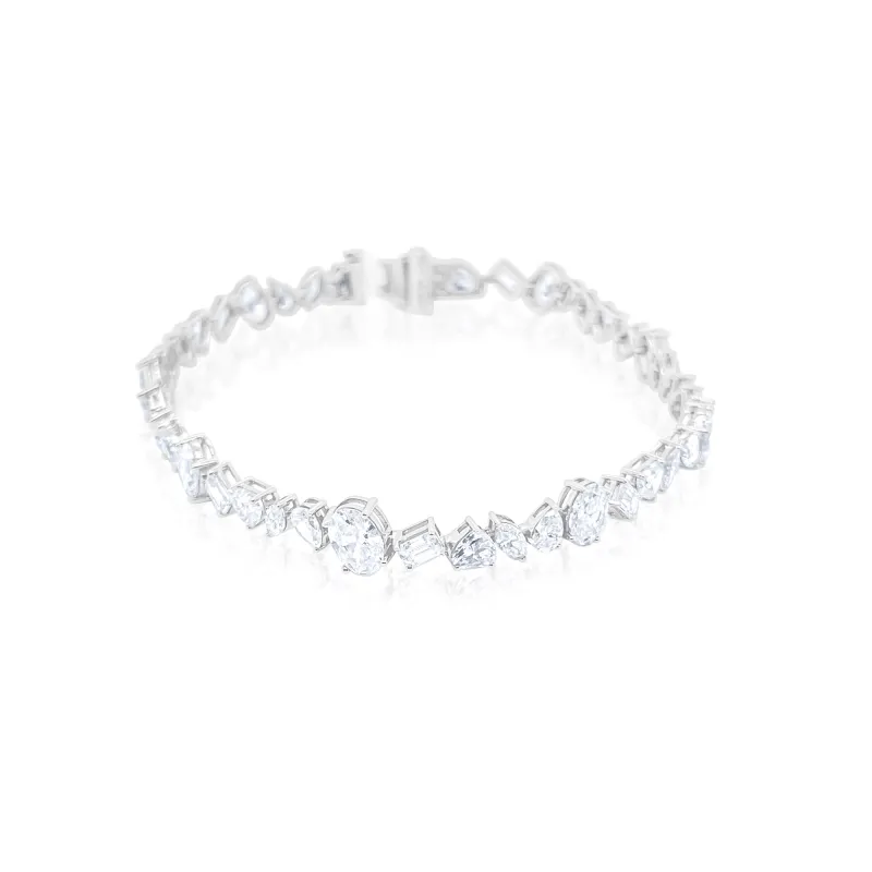14kt White Gold Lab Grown Diamond Bracelet made by Meira T