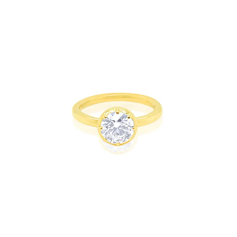 14kt Yellow Gold Lab Grown Diamond Ring made by Meira T
