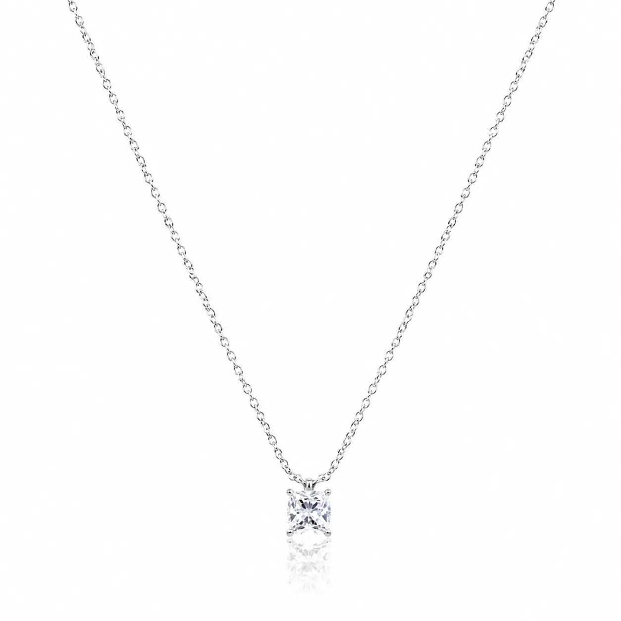 White Gold 1 ct Lab Grown Diamond Necklace sold by Meira T
