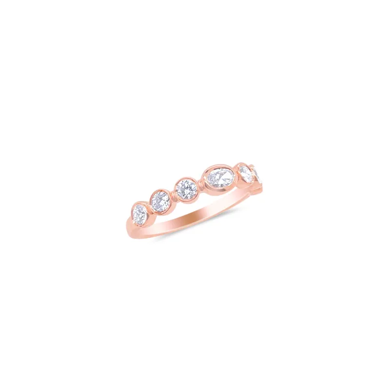 Rose Gold Fancy Shaped Stacking Ring Lab Grown made by Meira T