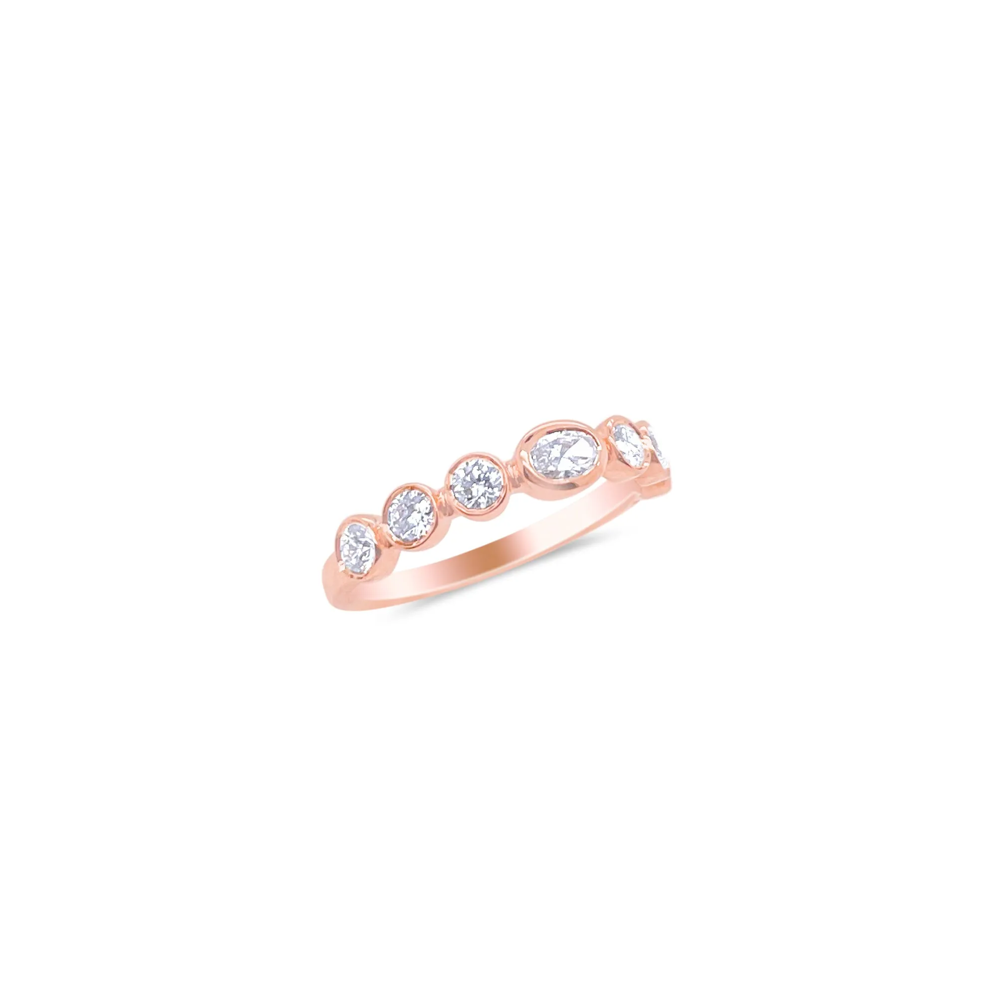 Rose Gold Fancy Shaped Stacking Ring Lab Grown sold by Meira T