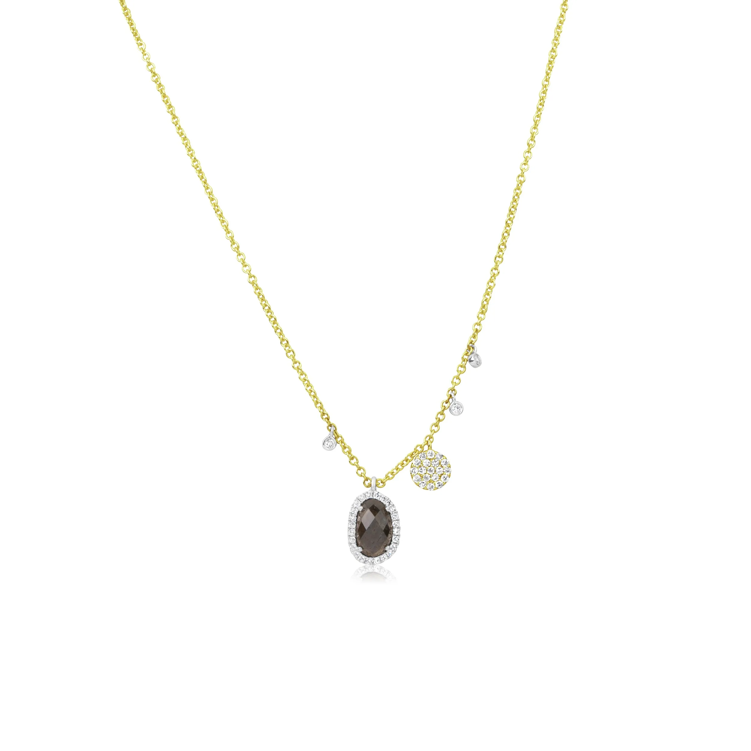 14kt Gold Gray Sapphire Necklace sold by Meira T