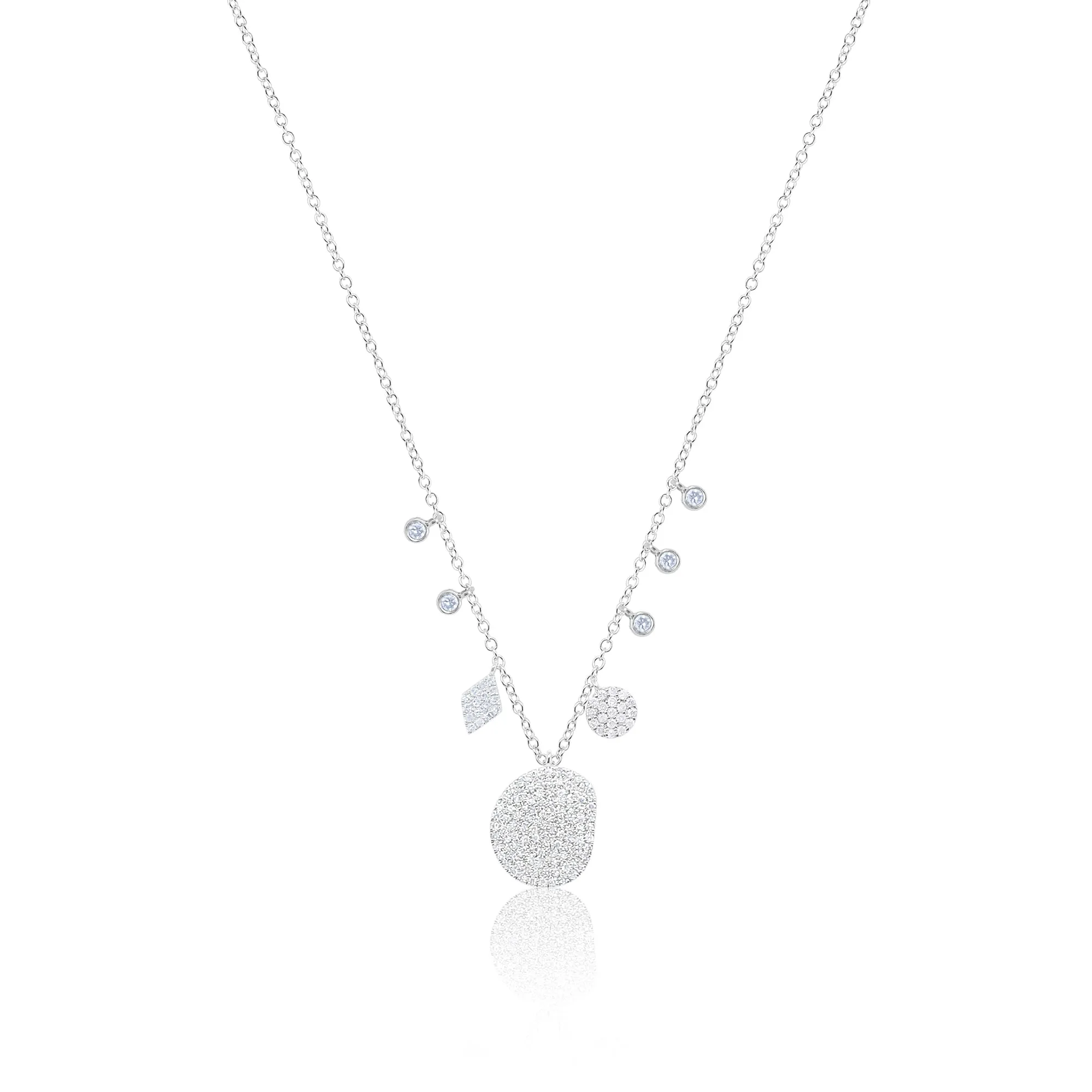 14kt White Gold Diamond Fringe Necklace sold by Meira T