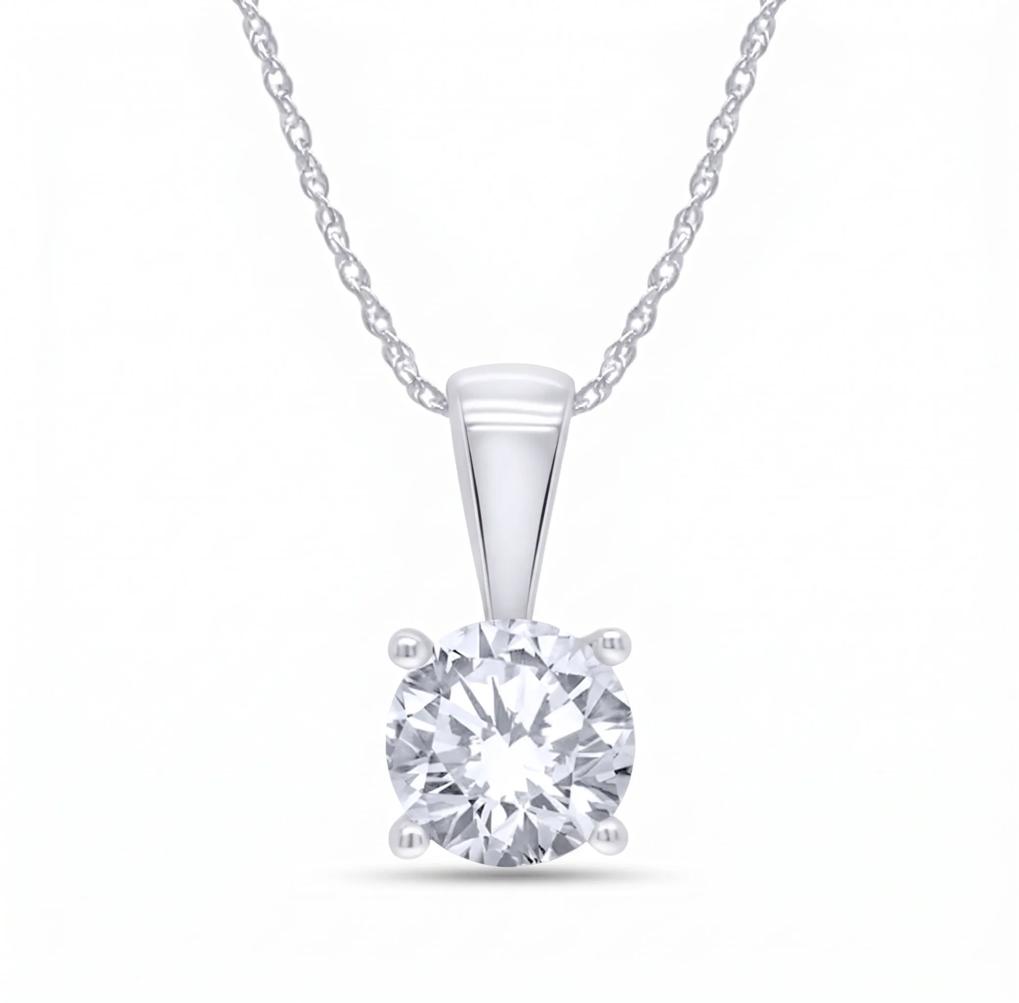 Lab Grown Diamond Solitaire in Silver .50 ct sold by Meira T