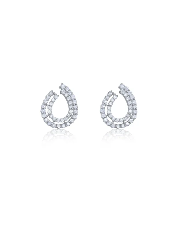 Pave White Gold Diamond Earrings - ONLINE EXCLUSIVE sold by Meira T