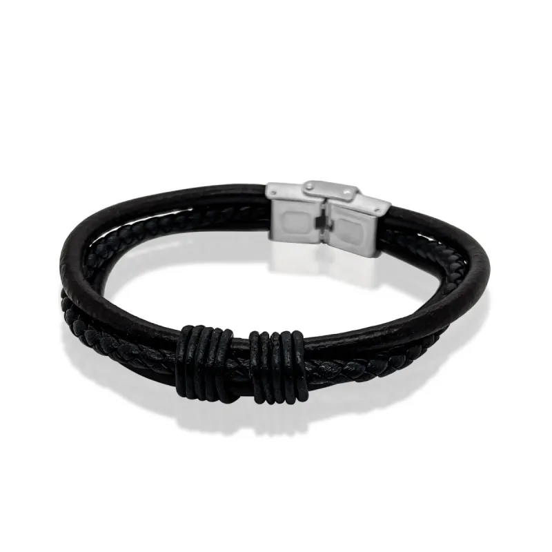 Mixed Rope Stainless Steel Bracelet sold by Meira T