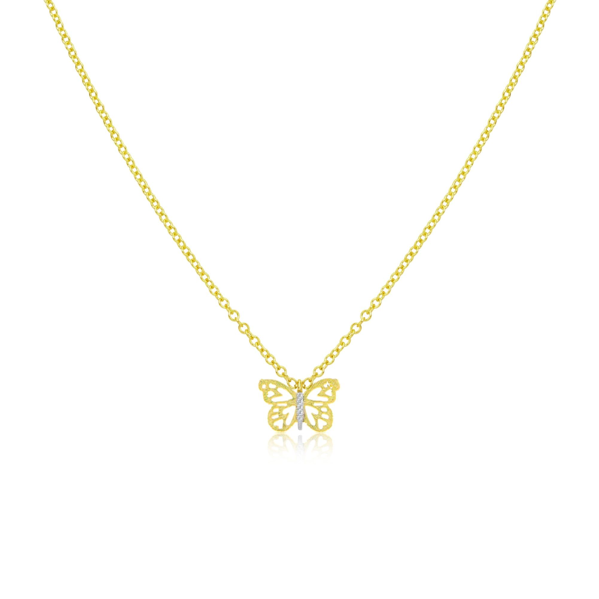 Butterfly Diamond Necklace sold by Meira T
