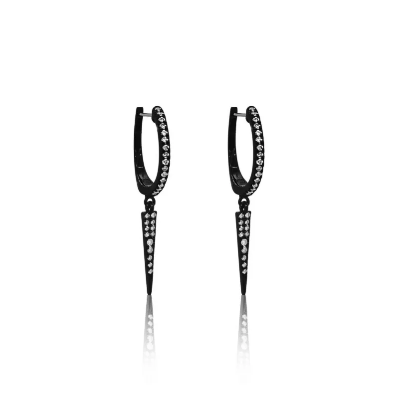 Space Black Diamond Dagger Huggies sold by Meira T