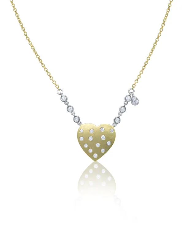 Diamond Bezel and Heart Necklace sold by Meira T