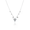 White Gold Diamond Heart and Diamond Charms Necklace sold by Meira T