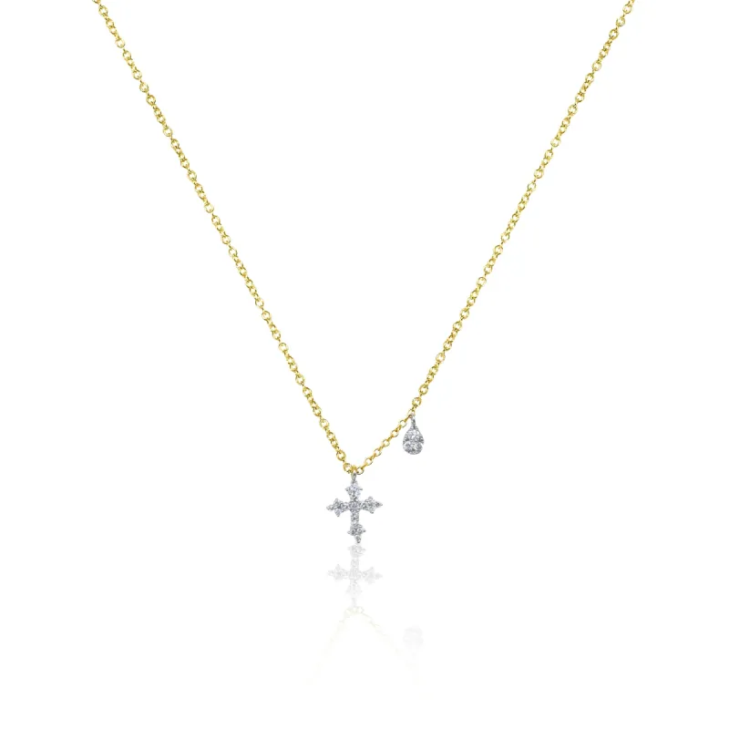 Diamond Cross And Charm Necklace sold by Meira T