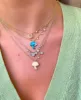 Yellow Gold Turquoise Diamond Necklace sold by Meira T