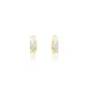Yellow Gold and Diamond Huggies sold by Meira T