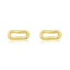 Horizontal Yellow Gold Hoop Stud sold by Meira T