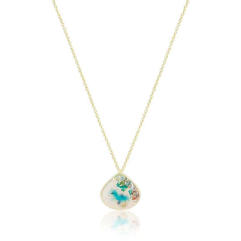 ONE OF A KIND | Paraiba Slab Necklace sold by Meira T