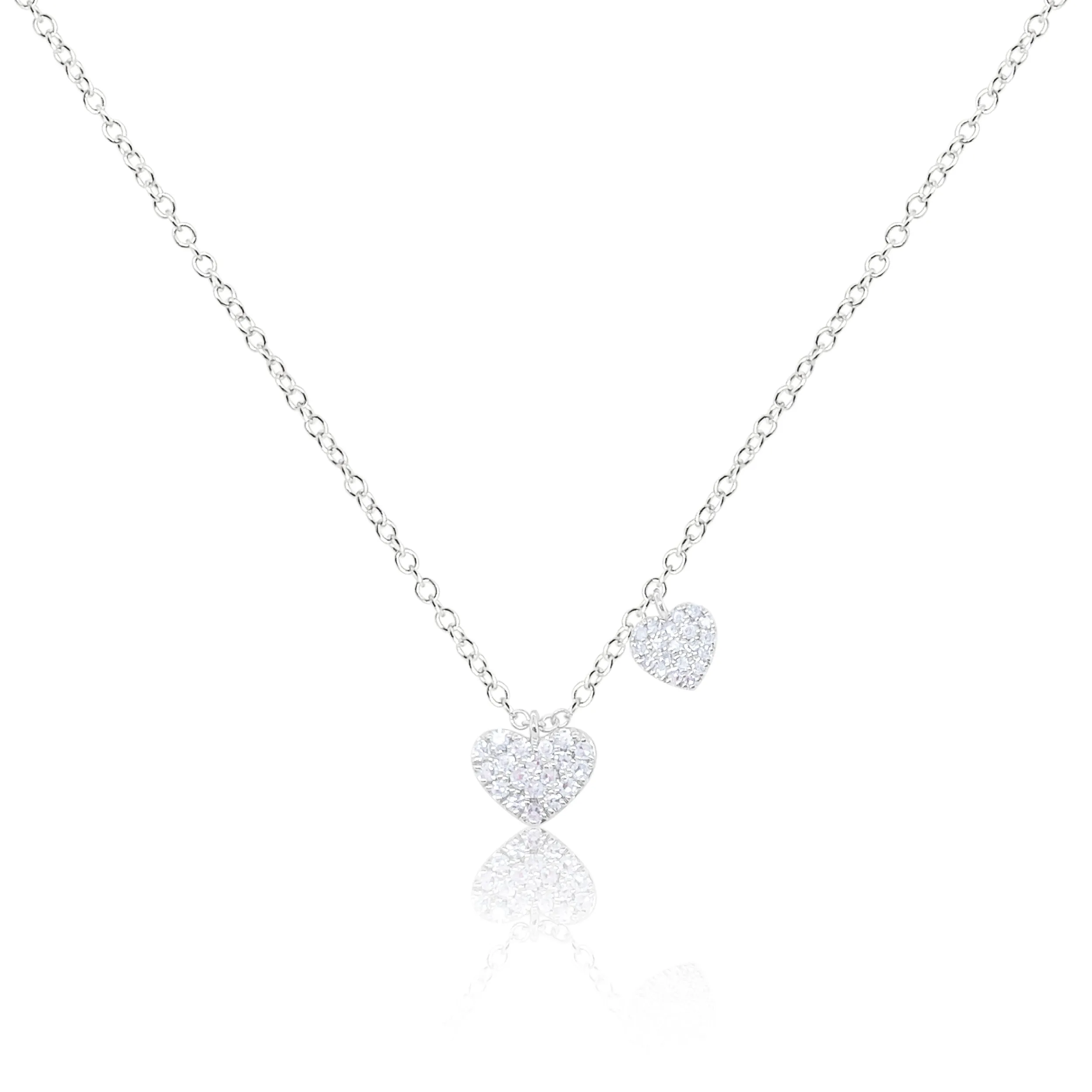 White Gold Diamond Heart Necklace sold by Meira T