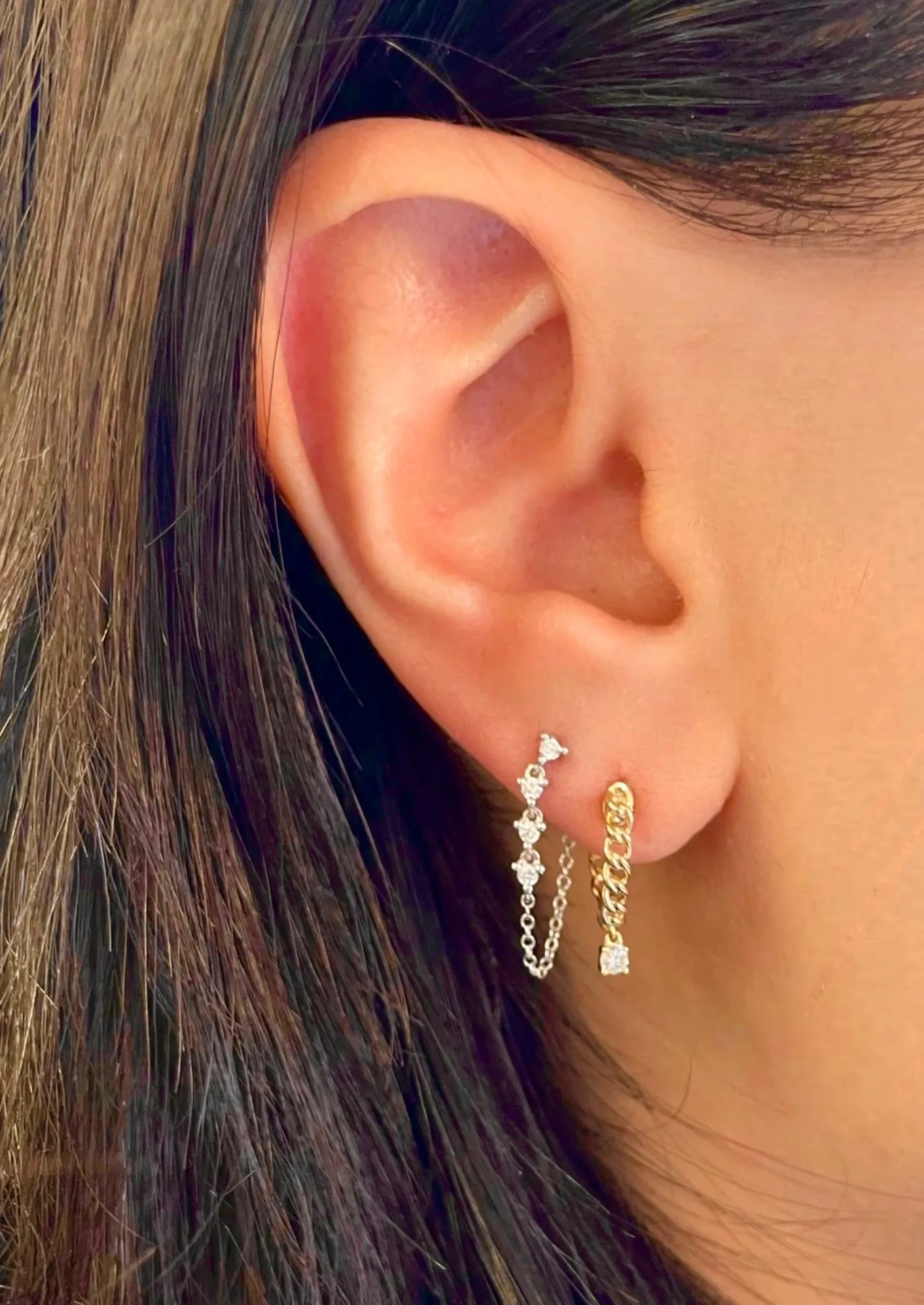 Yellow Gold Diamond Earrings *ONLINE EXCLUSIVE* sold by Meira T product image thumbnail 2