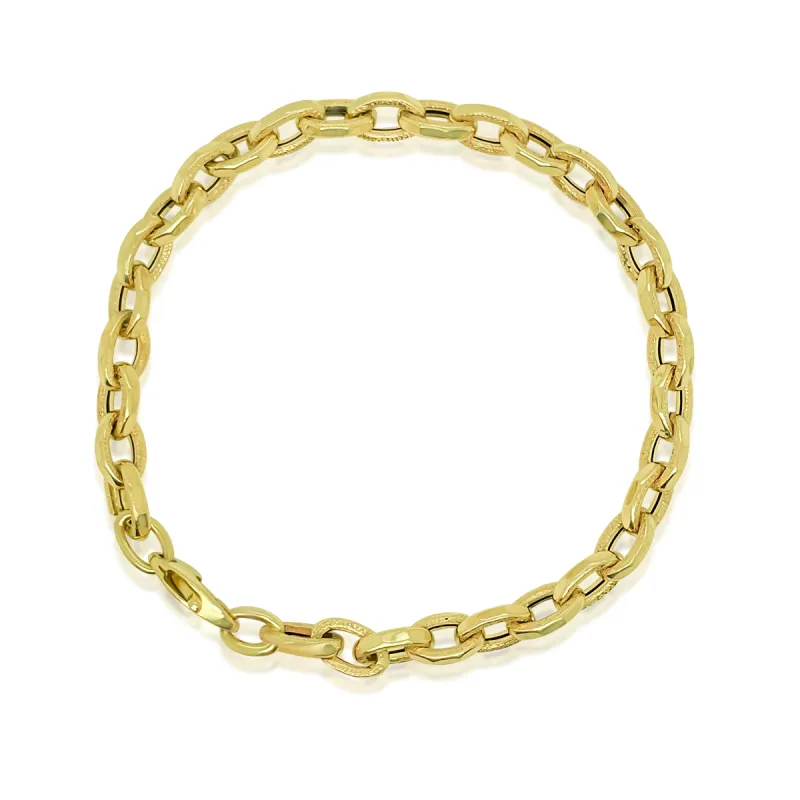 Yellow Gold Chain Bracelet sold by Meira T