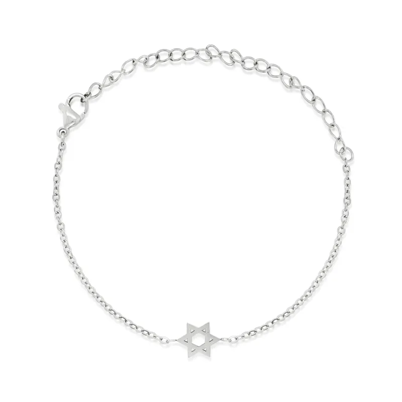 Silver Jewish Star of David Bracelet sold by Meira T