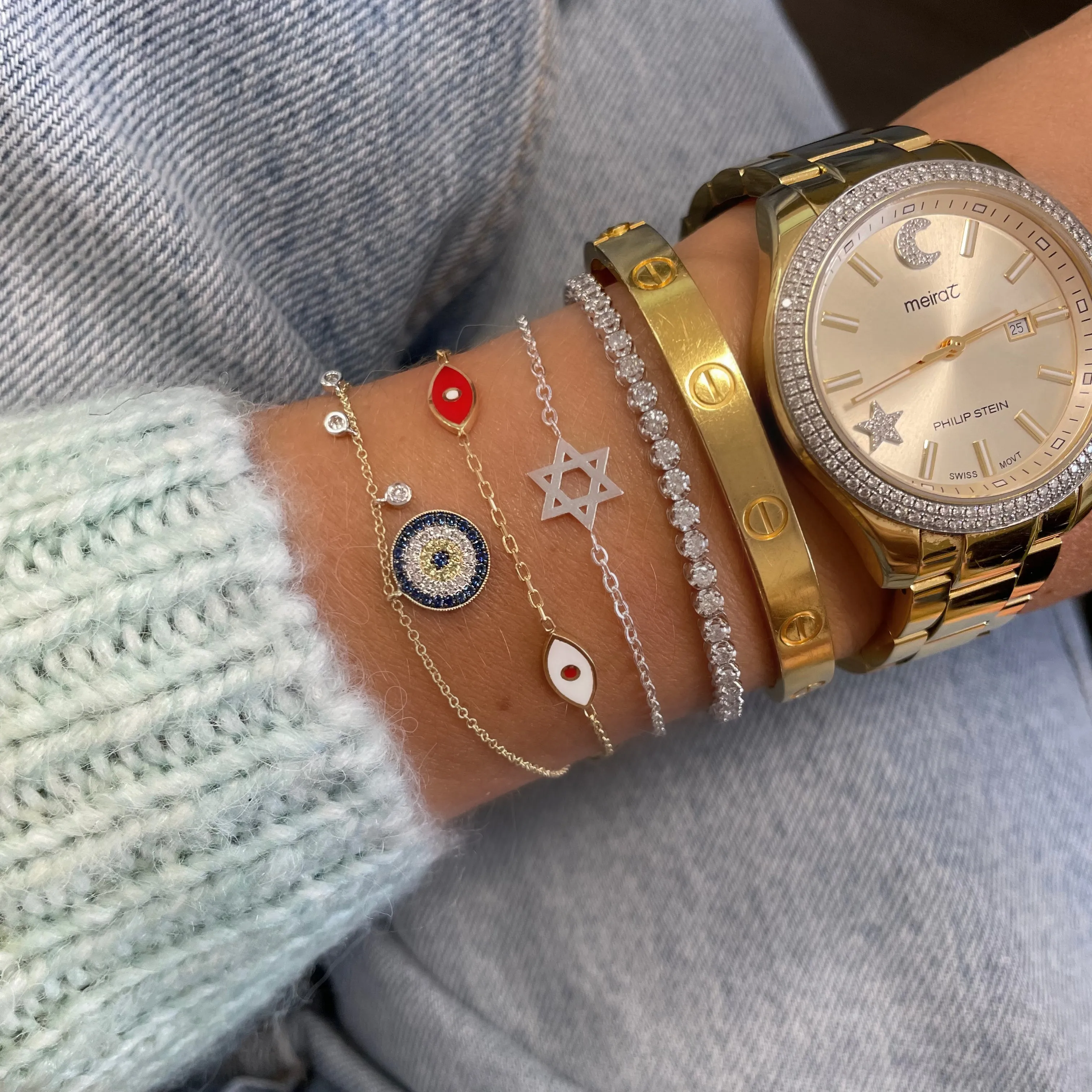 Silver Jewish Star of David Bracelet sold by Meira T product image thumbnail 2