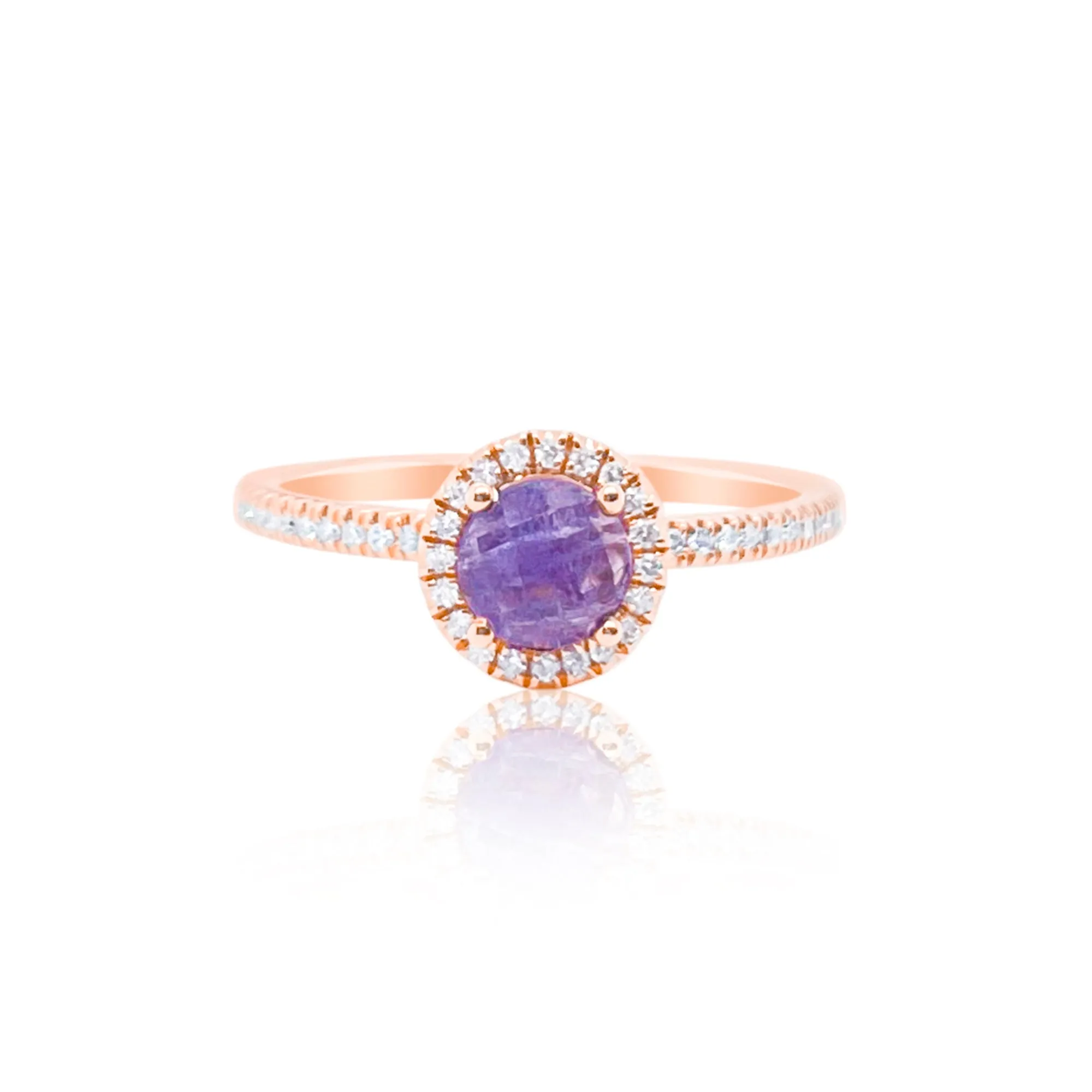 Rose Gold Tanzanite Diamond Ring sold by Meira T