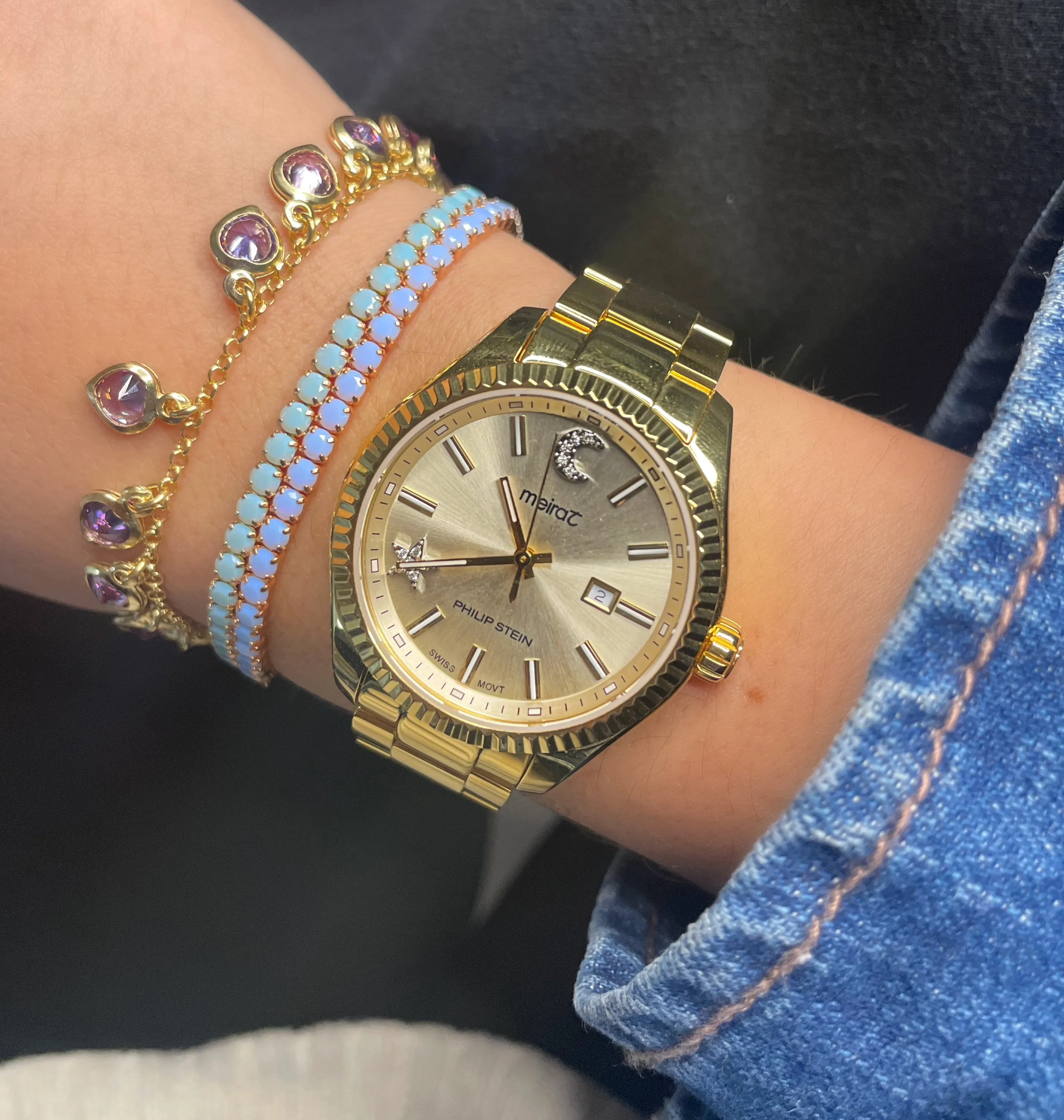 Gold Plated Heart Charm Bracelet sold by Meira T product image thumbnail 2